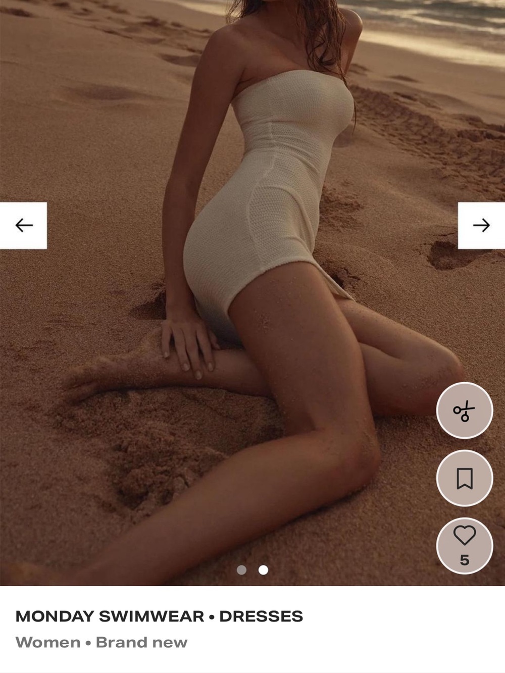 Monday Swimwear Cream mini dress